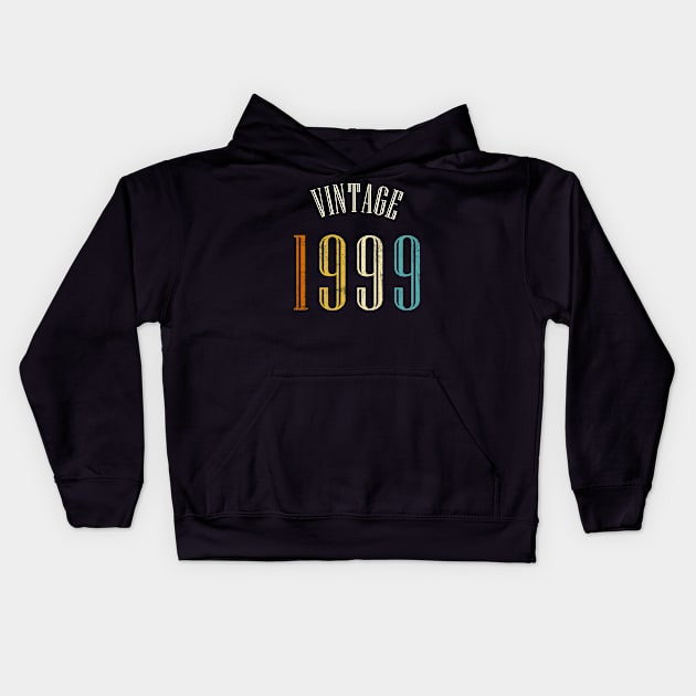 Vintage born in 1999 birth year gift Kids Hoodie by Inyourdesigns